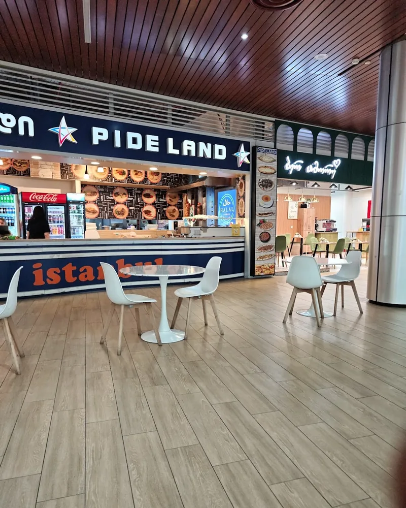 Food court seating and counter at Pide Land