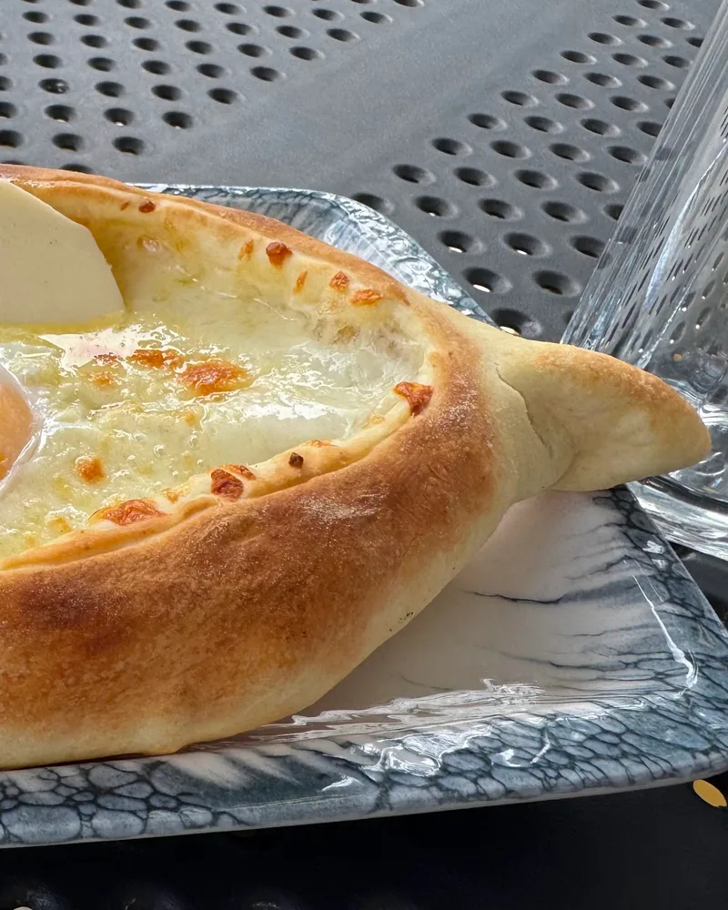 Adjarian khachapuri with egg and cheese at TbilisIstanbul